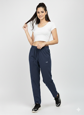 Premium Women's Cotton Comfort navy blue Track Pants